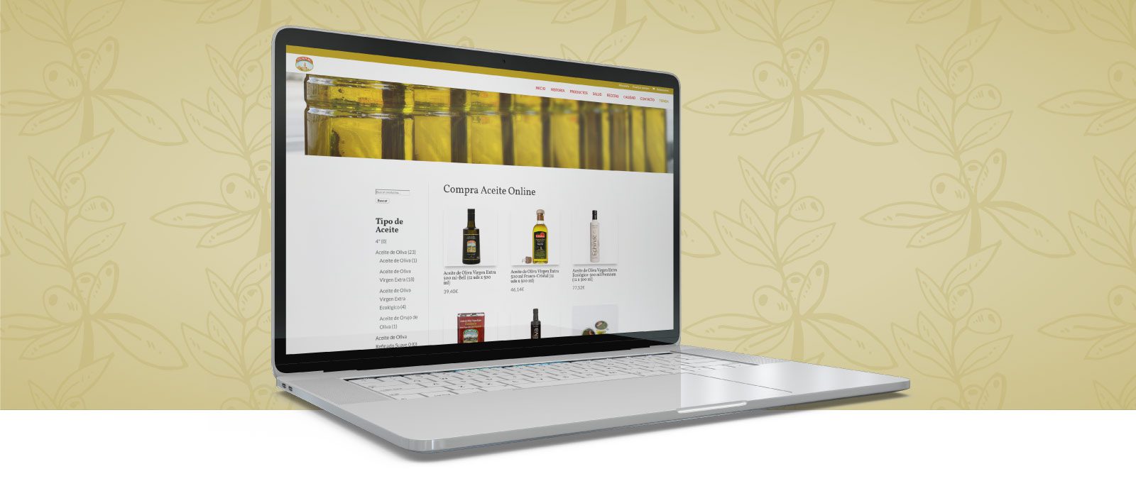 Diseño web de tienda online por Mood 359 para Aceites Echinac